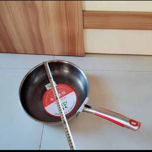 Honeycomb Laser Coated Stainless Steel Frying Pan