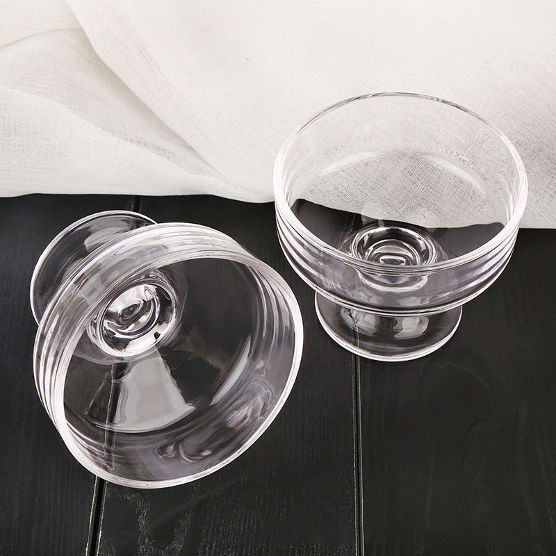 KELVEE Chinese Crystal Low Footed Bowls Set of 6