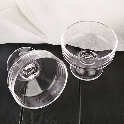 KELVEE Chinese Crystal Low Footed Bowls Set of 6