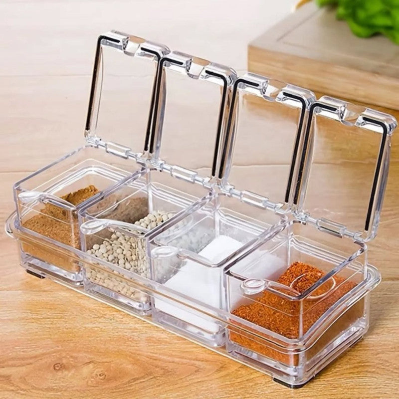 Acrylic 4 Grid Seasoning Box