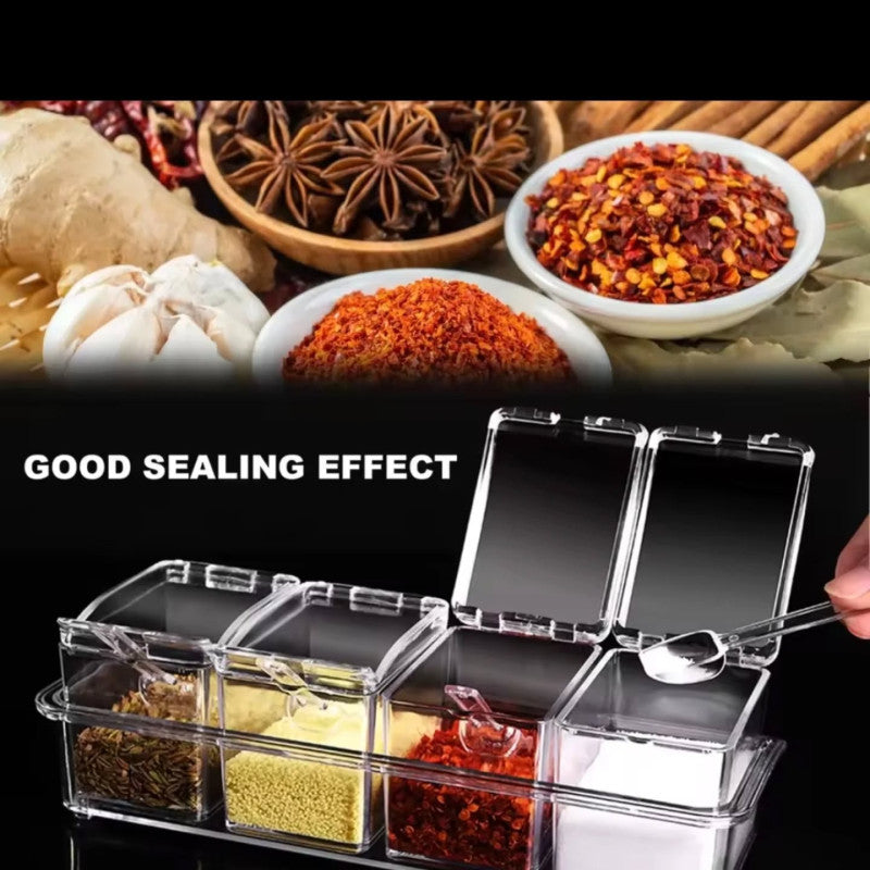 Acrylic 4 Grid Seasoning Box