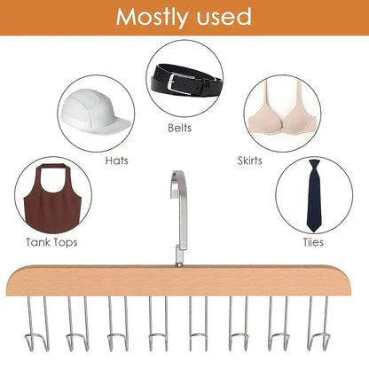 Multifunctional Solid Wood Clothes Hanger