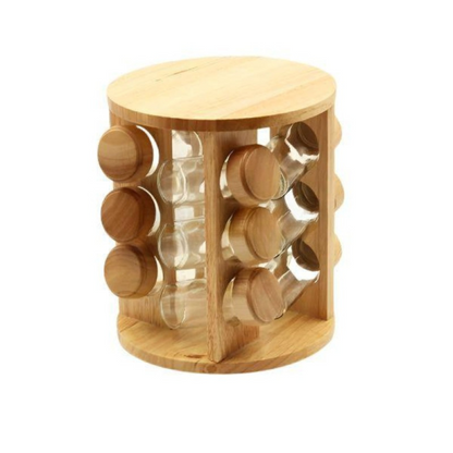 12 Pcs Bamboo Spice Jar – Eco-Friendly & Stylish Storage Solution | Adornia.pk