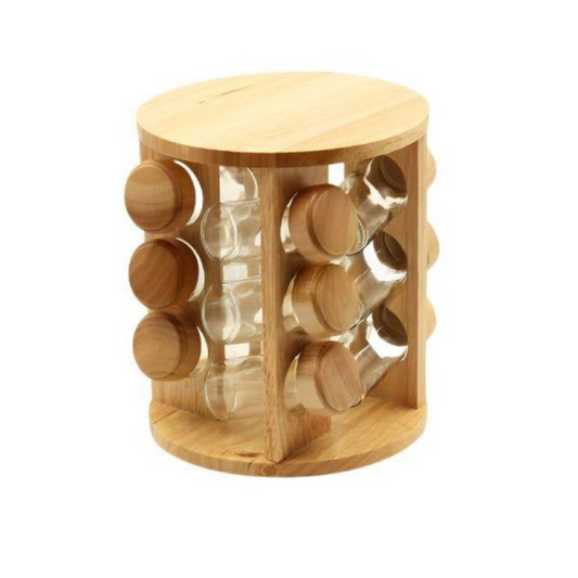 12 Pcs Bamboo Spice Jar – Eco-Friendly & Stylish Storage Solution | Adornia.pk