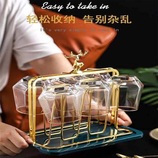 Luxury Gold Cup Holder Tree for Mugs and Glasses | Elegant Mug Rack for Kitchen & Home