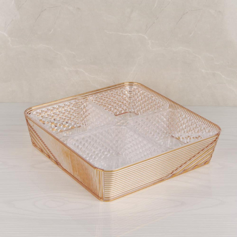 Acrylic Dry Fruit Tray with Lid – Stylish Square Serving Box | Buy Online in Pakistan