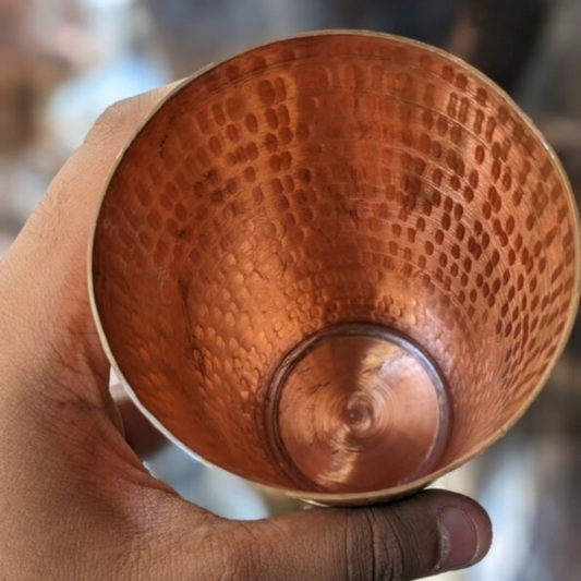 Pure Hammerd Copper Glass Tumbler