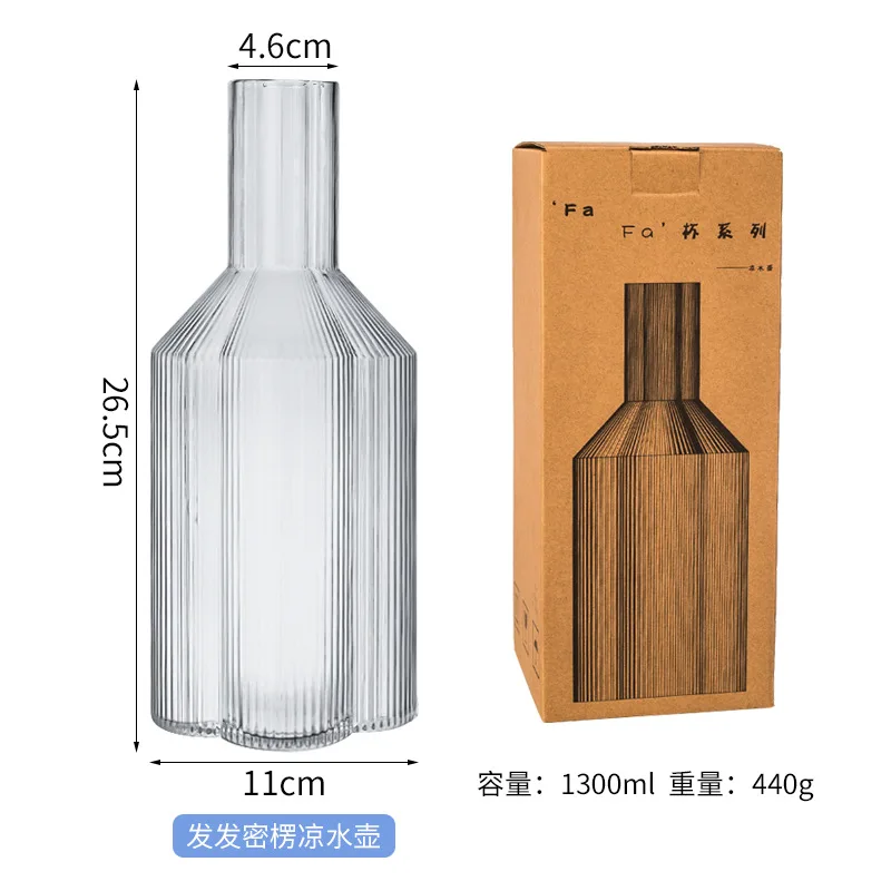 Buy Vintage Flower Stripe Glass Mug – Clear Stackable Iced Coffee Cup – American Style Glassware Pakistan