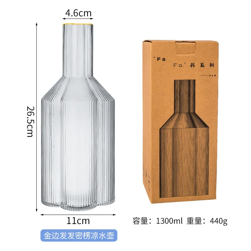 Buy Vintage Flower Stripe Glass Mug – Clear Stackable Iced Coffee Cup – American Style Glassware Pakistan