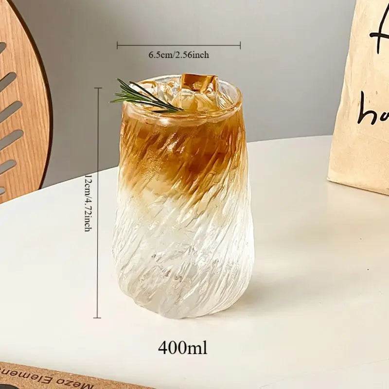 Buy Frozen Ice Design Glass Cup – Transparent Tea & Coffee Mug – Elegant Gift Mug Pakistan