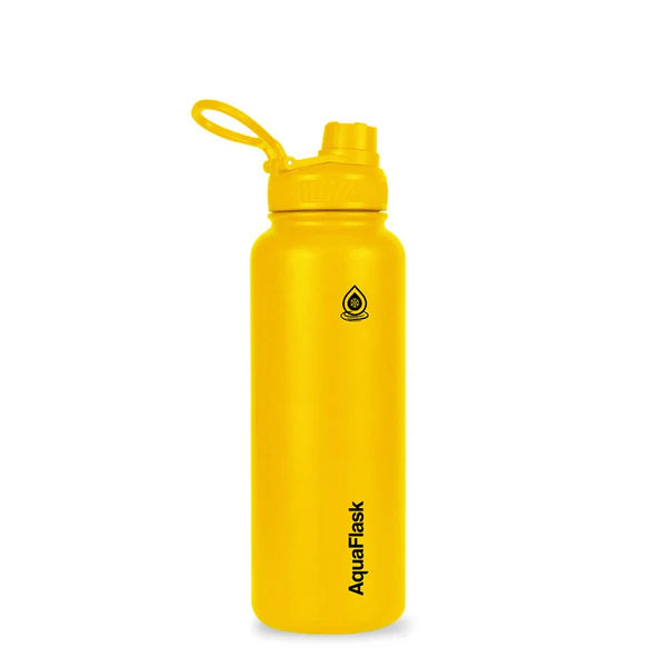 AquaFlask Bottle 40oz – Lemon Slush | Bright Yellow Insulated Water Bottle for Travel & Daily Use