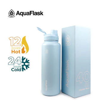 AquaFlask Bottle 40oz – Powder Blue | Durable Insulated Water Bottle for School, Office & Gym in Pakistan
