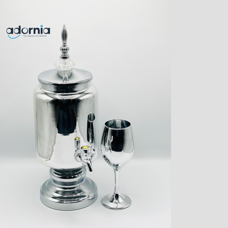 7PCS Round Water Dispenser Set – Multi-Container Beverage Dispenser with Stand