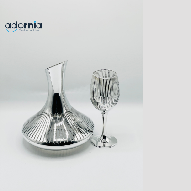 7PCS Glass Water Decanter Set – Elegant Beverage Serving Set for Home & Events in Pakistan