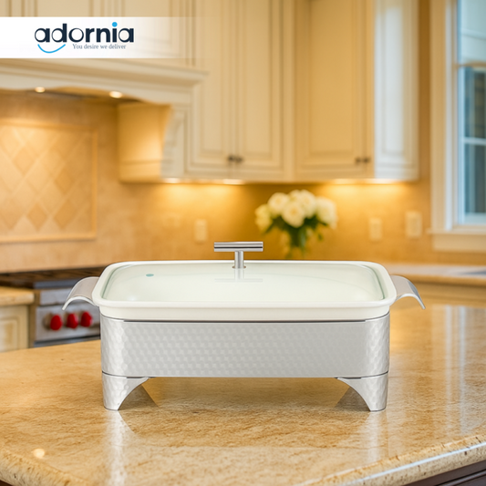 RECTANGULAR CASSEROLE BUFFET SERVER FOR LUXURY DINING & PARTIES - 13.5