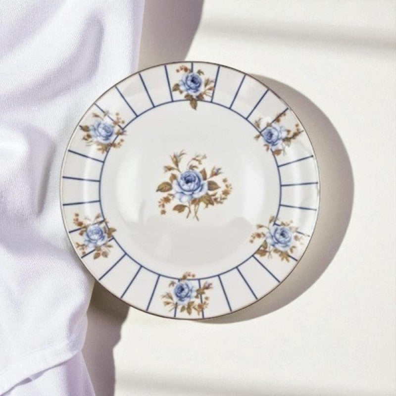 10.50 Inch BlueRose Porcelain Plate Angela 24c | Elegant Single Plate Adornia Pakistan