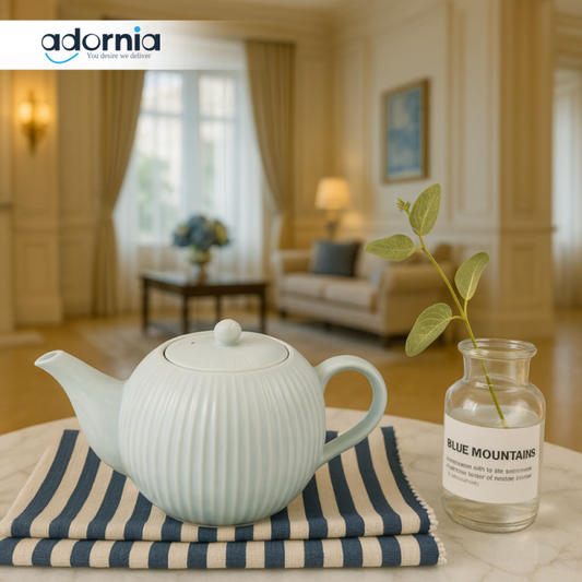 1000ML PORCELAIN TEA POT –  LUXURY VILLA STYLE