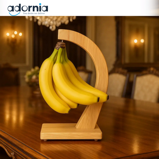 Luxury Wooden Banana Hanger Stand – Elegant Fruit Display Holder