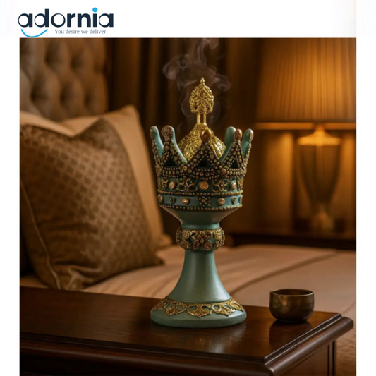 Luxury Crown-Shaped Incense Burner – Decorative Aromatherapy Holder for Home & Bedroom