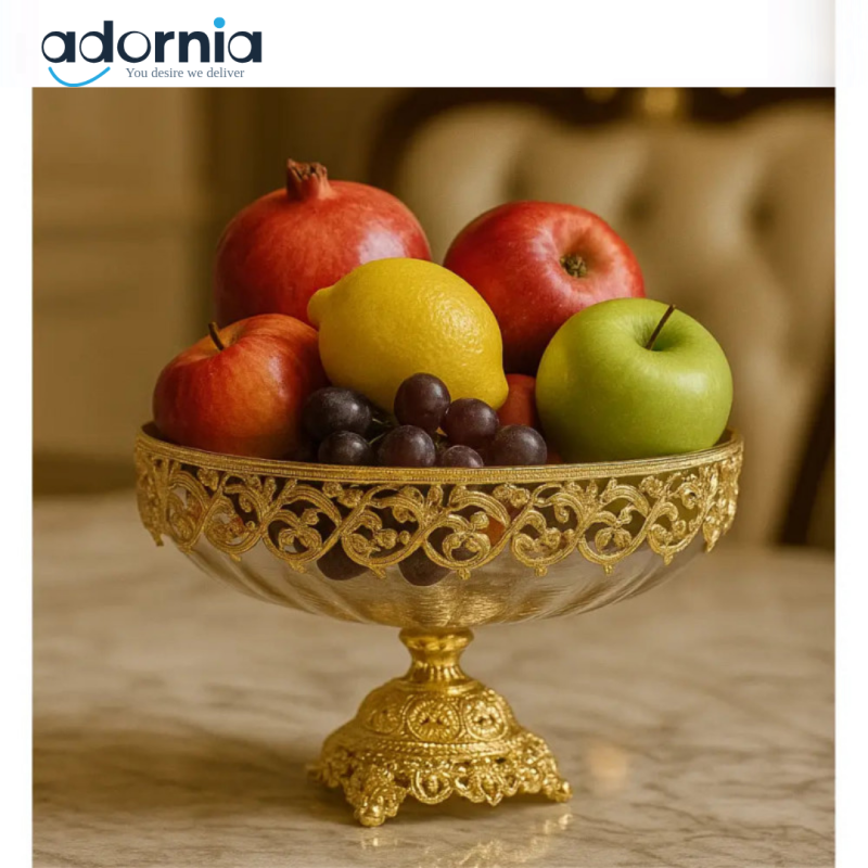 Regal Gold Fruit & Dessert Pedestal Bowl
