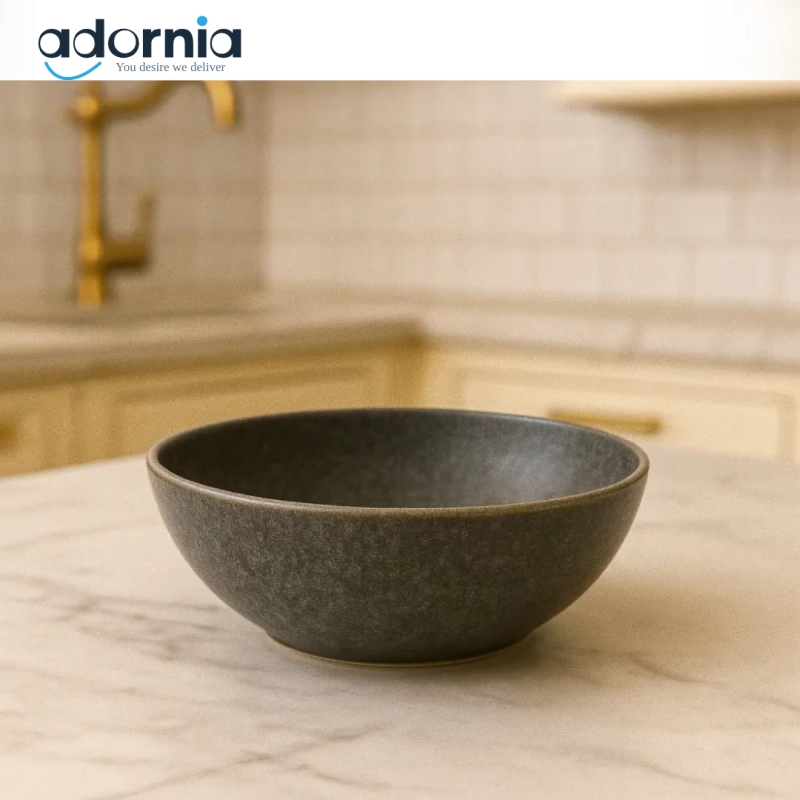 4.75” Ceramic Serving Bowl – Matte Grey Finish (96c)