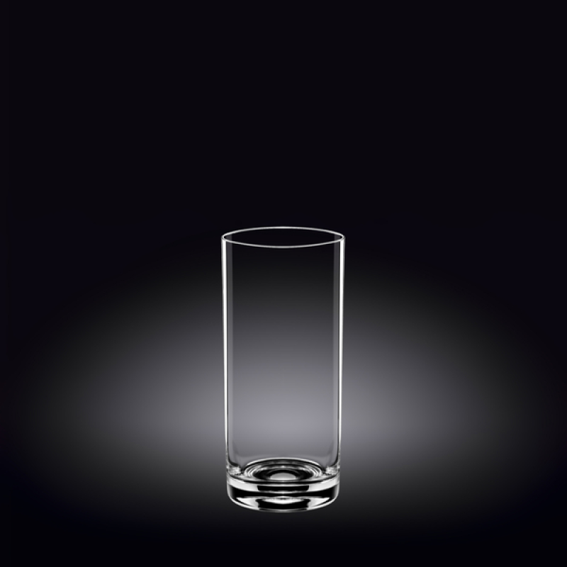 Wilmax Longdrink Glass Set – 390 ml | Set of 6 Crystal Clear Glasses