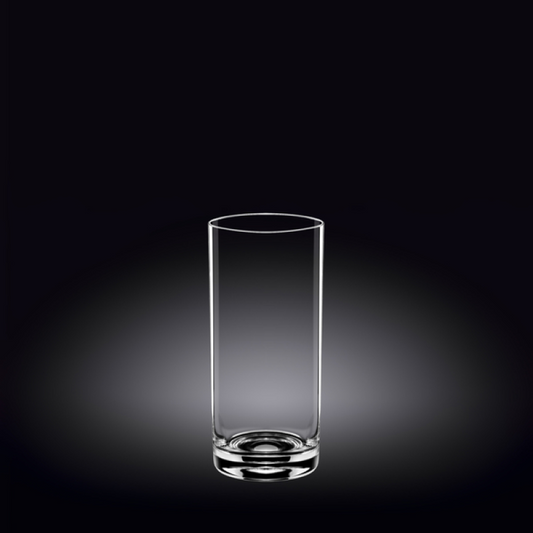 Wilmax Longdrink Glass Set – 390 ml | Set of 6 Crystal Clear Glasses