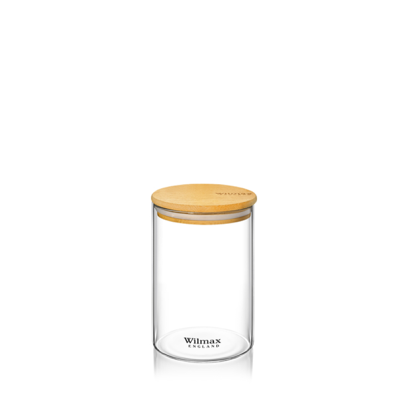 Wilmax Glass Storage Jar with Lid – 4×6 Inch