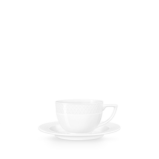 Wilmax England JULIA   Tea Cup & Saucer Set – Set of 6 | Classic White
