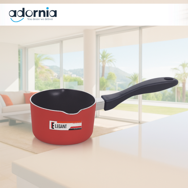 NON-STICK MILKPAN WITH POURING SPOUT – HEAT-RESISTANT HANDLE – EASY CLEAN – ELEGANT COOKWARE - 22CM