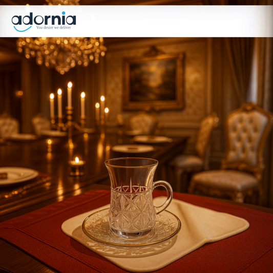 6-Piece Glass Tea Cup & Saucer Set – Elegant 110ml Luxury Tea Set for Hosting | Premium Serveware Online