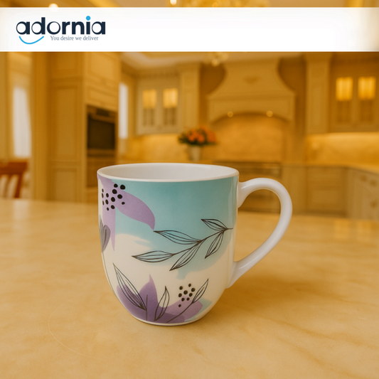 400ML Printed Ceramic Mug – Trendy Tea & Coffee Cup for Daily Use & Office Gifting