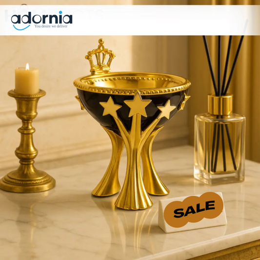 Golden Crown Incense Holder – Celesté Luxe Star Design for Elegant Home Décor