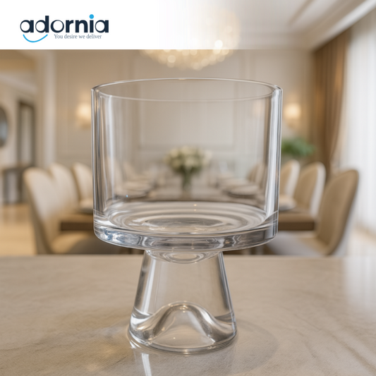 LUXURY CLEAR GLASS DESSERT BOWLS SET – 200ML – 6 PIECE ELEGANT TABLEWARE