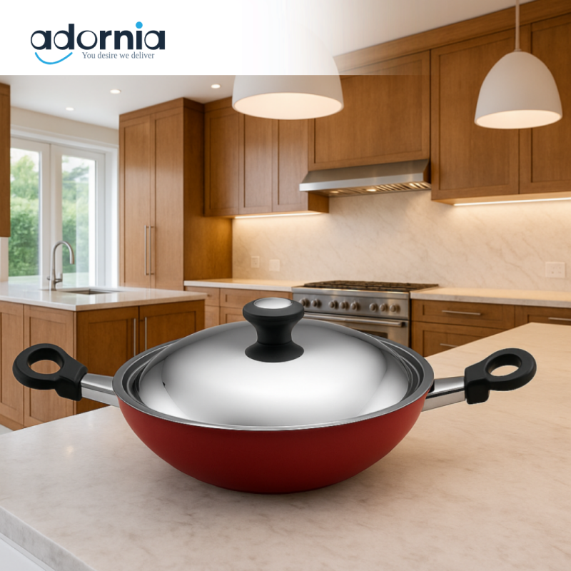 PRESTIGE CLASSIQUE 28CM KADAI WITH STAINLESS STEEL LID NON-STICK COOKWARE