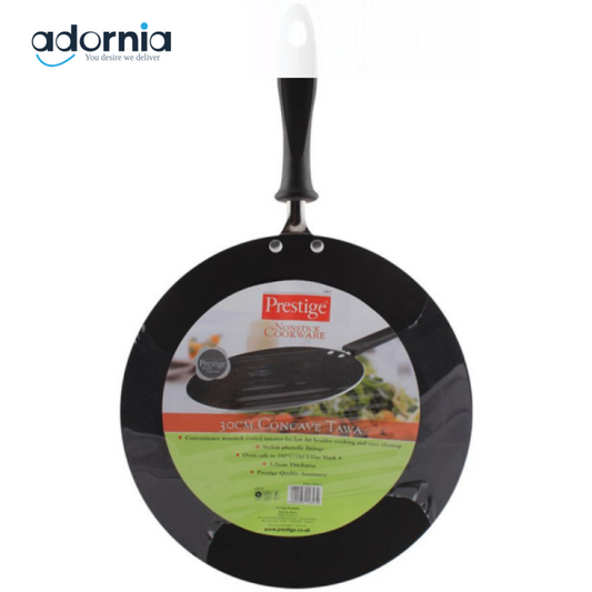 PRESTIGE 30CM CONCAVE TAWA WITH DURABLE HANDLE – NON-STICK, EASY TO CLEAN PAN FOR CHAPATIS & PANCAKES