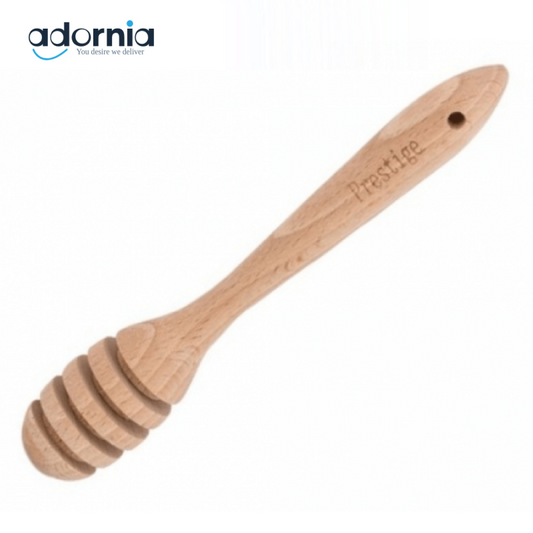 PRESTIGE WOOD HONEY DISPENSER – EASY POUR HONEY JAR WITH WOODEN DIPPER