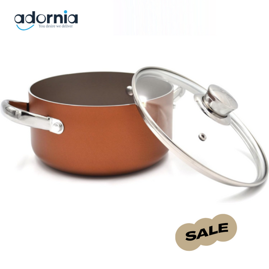 PRESTIGE ULTRA 26CM CASSEROLE 6.2L WITH GLASS LID & PAN HOLDER – NON-STICK COOKING POT