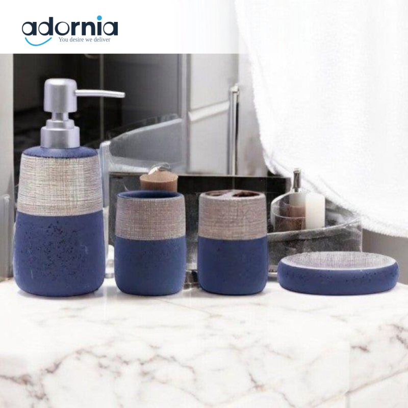 Elegant 4Pieces Bath Set Black