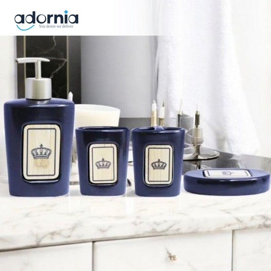Minimalist 4Pieces Bath Set Black