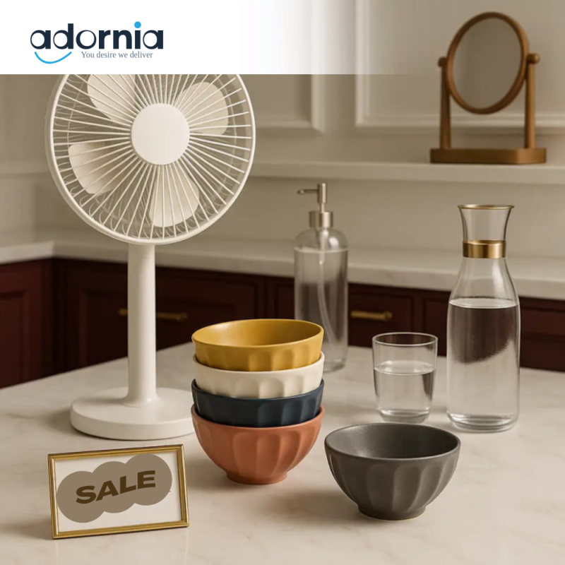 Luxury ColorWave Ceramic Bowl Set – 5-Piece Premium Tableware