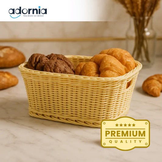 Premium Wicker Bread Basket – Elegant Food Display & Storage