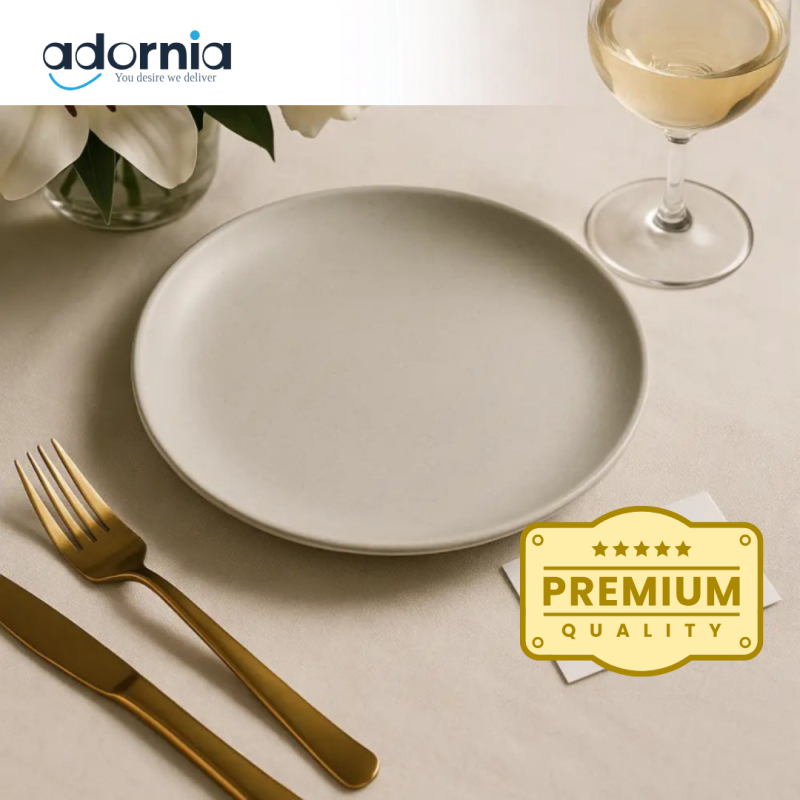 Elite Matte White Flat Plate | Luxury Minimalist Ceramic Dinnerware