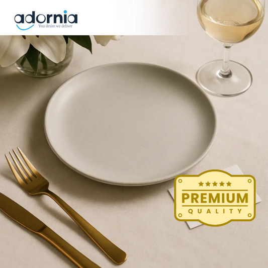 Elite Matte White Flat Plate | Luxury Minimalist Ceramic Dinnerware