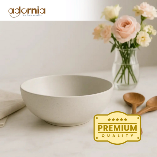 Elegant Matte White Salad Bowl – Minimalist Luxury Tableware