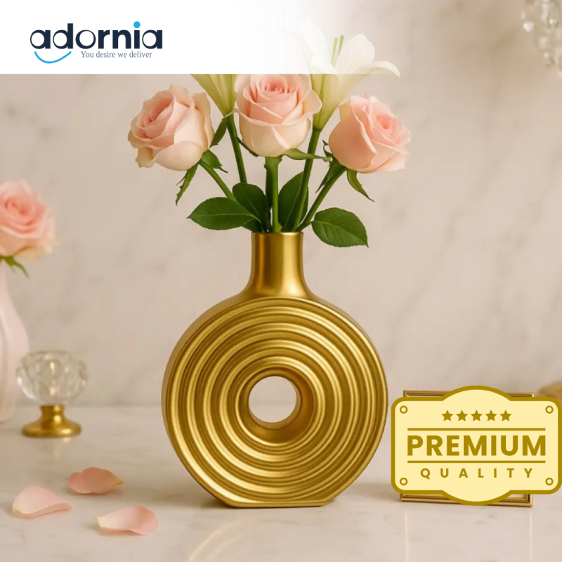Golden Luxe Circle Vase