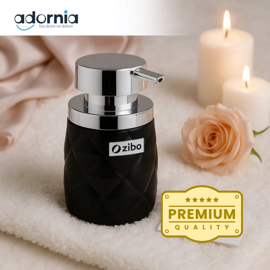 Luxury Black Diamond Soap Dispenser – Elegant Refillable Bathroom & Kitchen Pump Bottle
