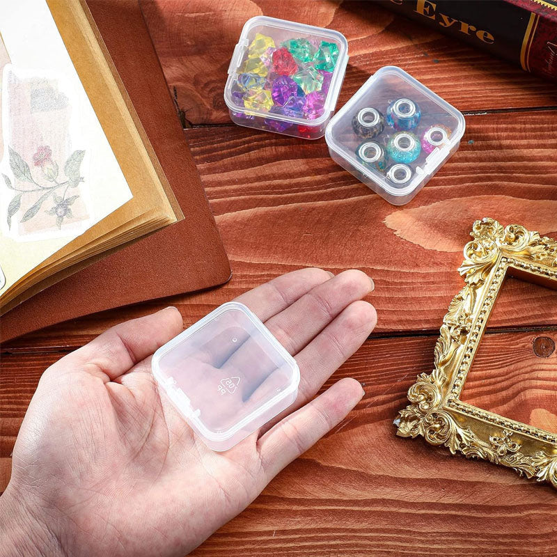 Mini Square Storage Box With Lid Pack Of 10