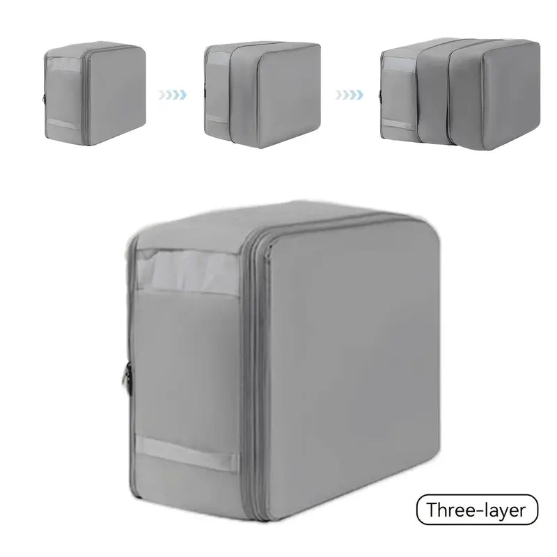 Ultra Space Saving Self Compression Storage Bags with Durable Handle – Large Capacity Organizers for Clothes & Bedding