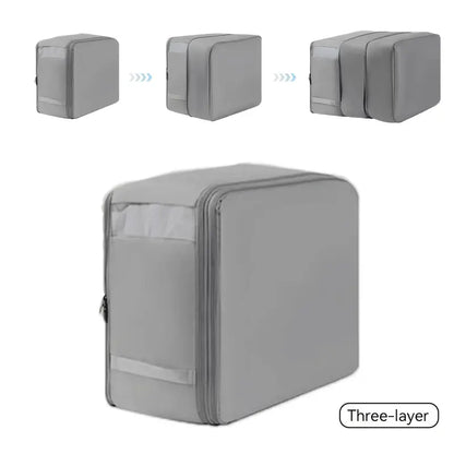 Ultra Space Saving Self Compression Storage Bags with Durable Handle – Large Capacity Organizers for Clothes & Bedding